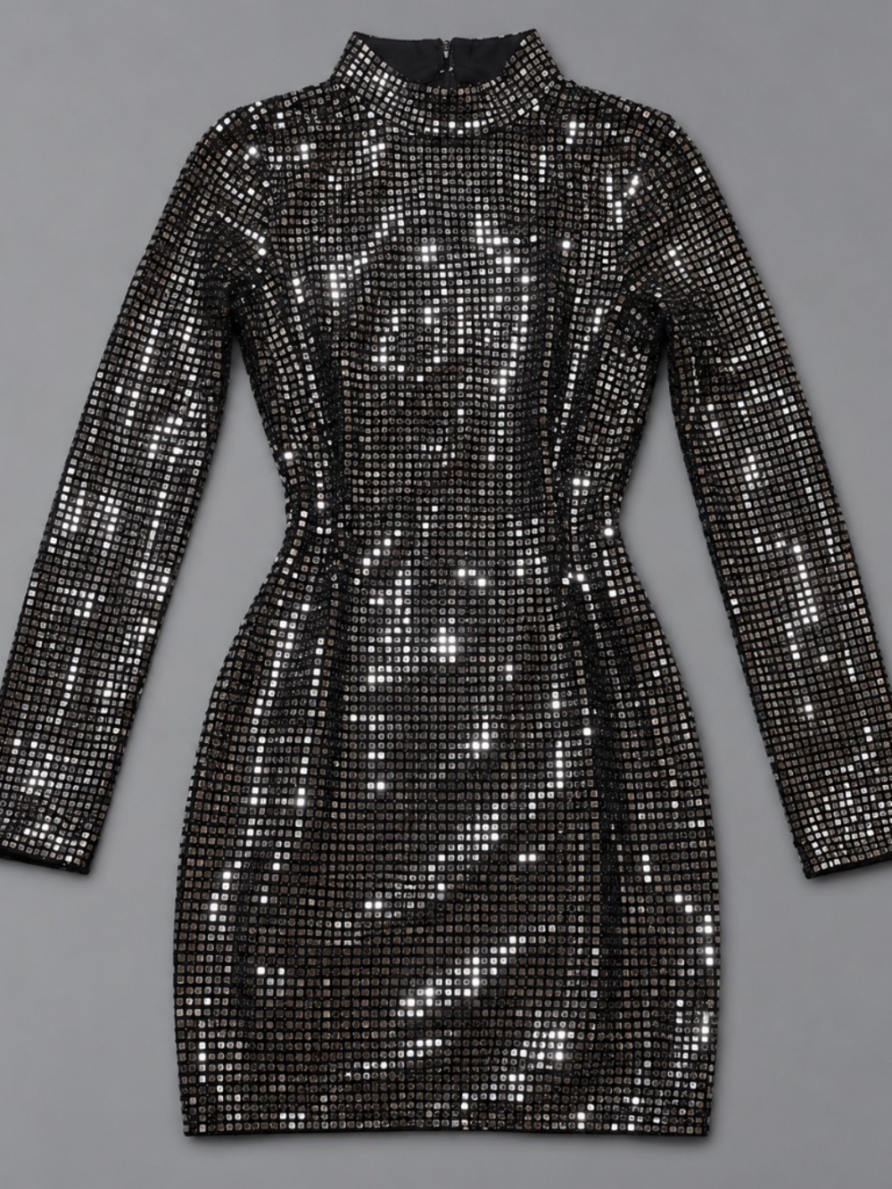 Black Sequin One Shoulder Mini Dress – Size S